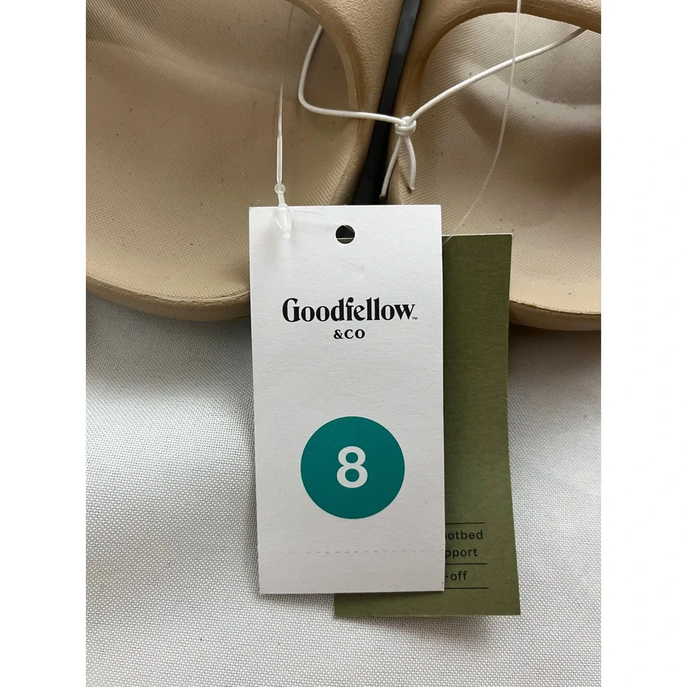 Goodfellow & Co Mens Tan‎ Beige Foam Slide Sandals Size 8 NEW